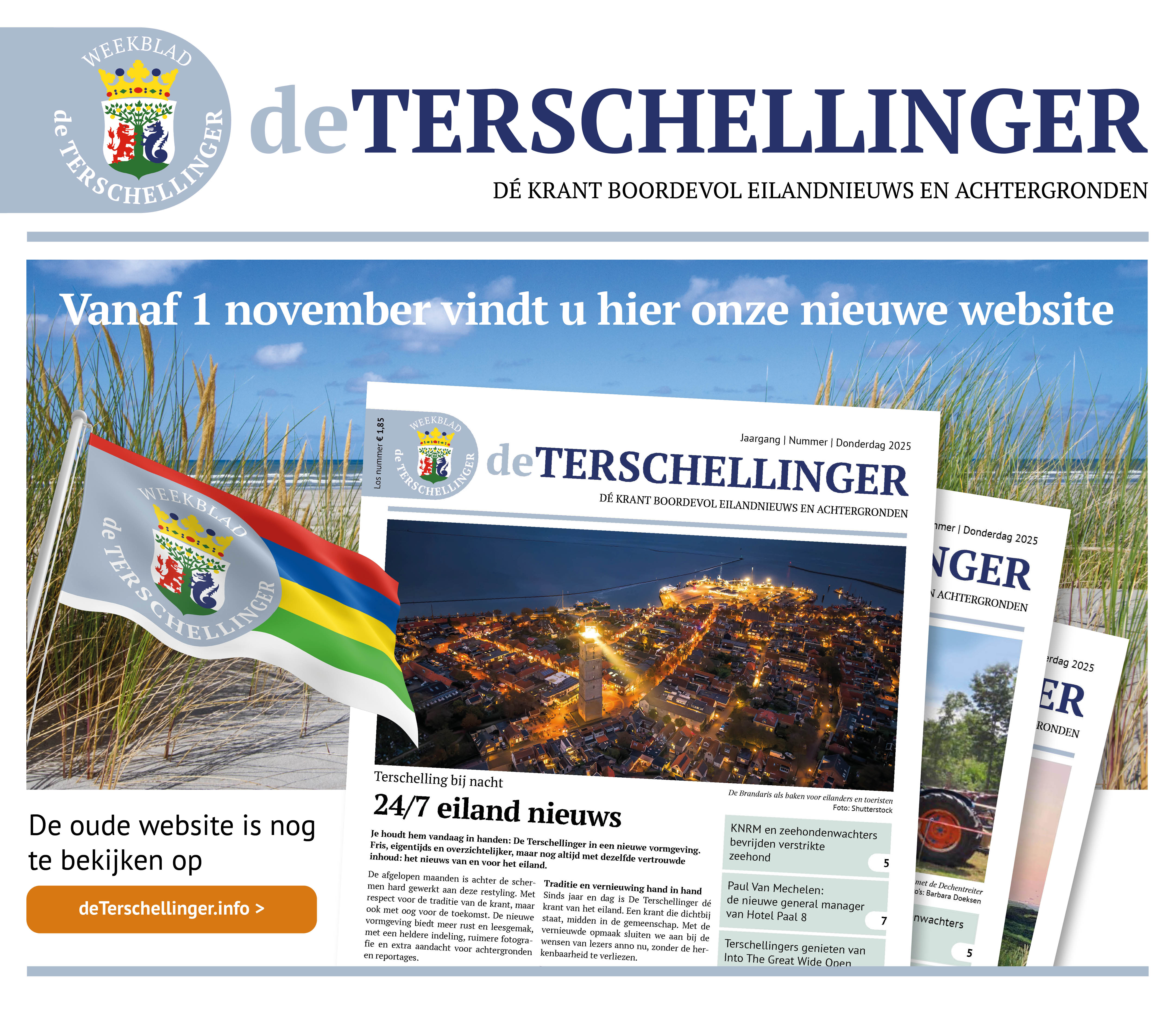 De Terschellinger – nieuwe website vanaf 1 november